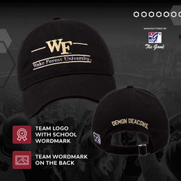 Wake Forest Demon Deacons NCAA Adult Bar Hat - Black