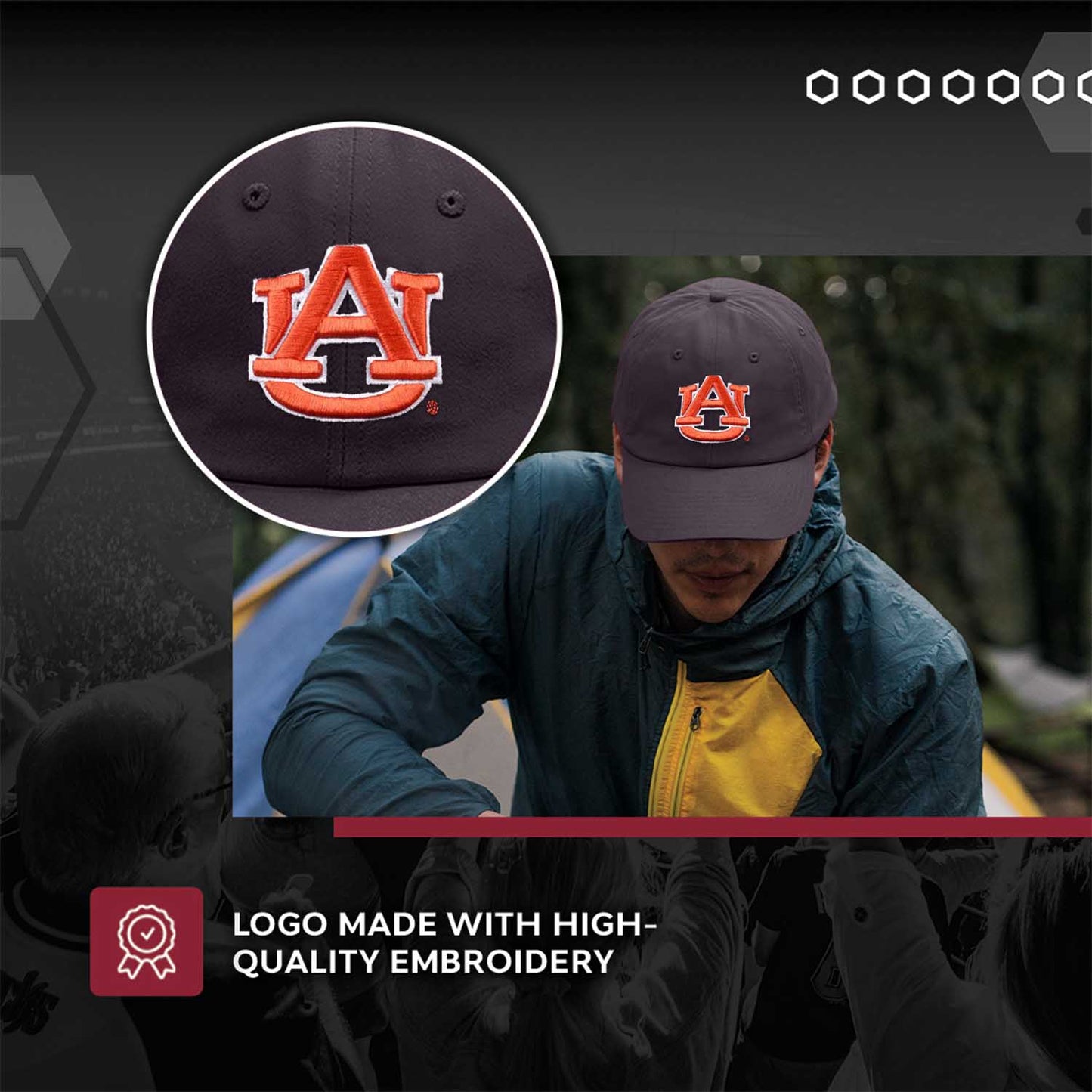 Auburn Tigers NCAA Adult Relaxed Fit Logo Hat - Navy
