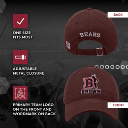 Brown Bears NCAA Adult Relaxed Fit Logo Hat - Brown