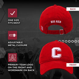 Cornell Big Red NCAA Adult Relaxed Fit Logo Hat - Red