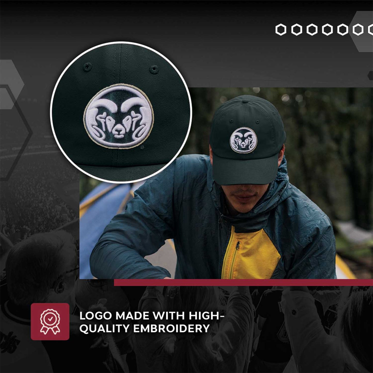 Colorado State Rams NCAA Adult Relaxed Fit Logo Hat - Green
