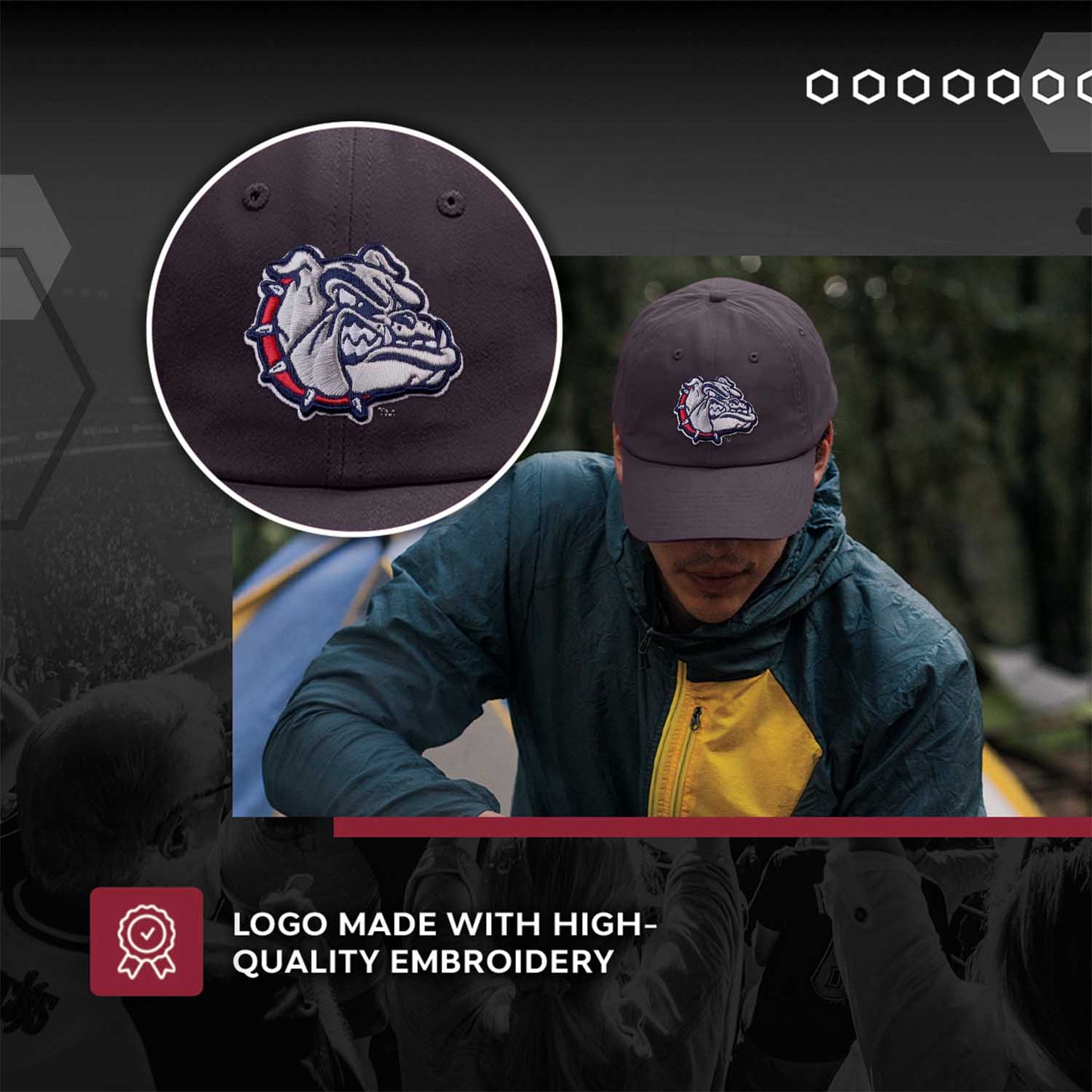 Gonzaga Bulldogs NCAA Adult Relaxed Fit Logo Hat - Navy