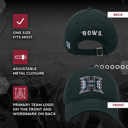 Hawaii Rainbow Warriors NCAA Adult Relaxed Fit Logo Hat - Green