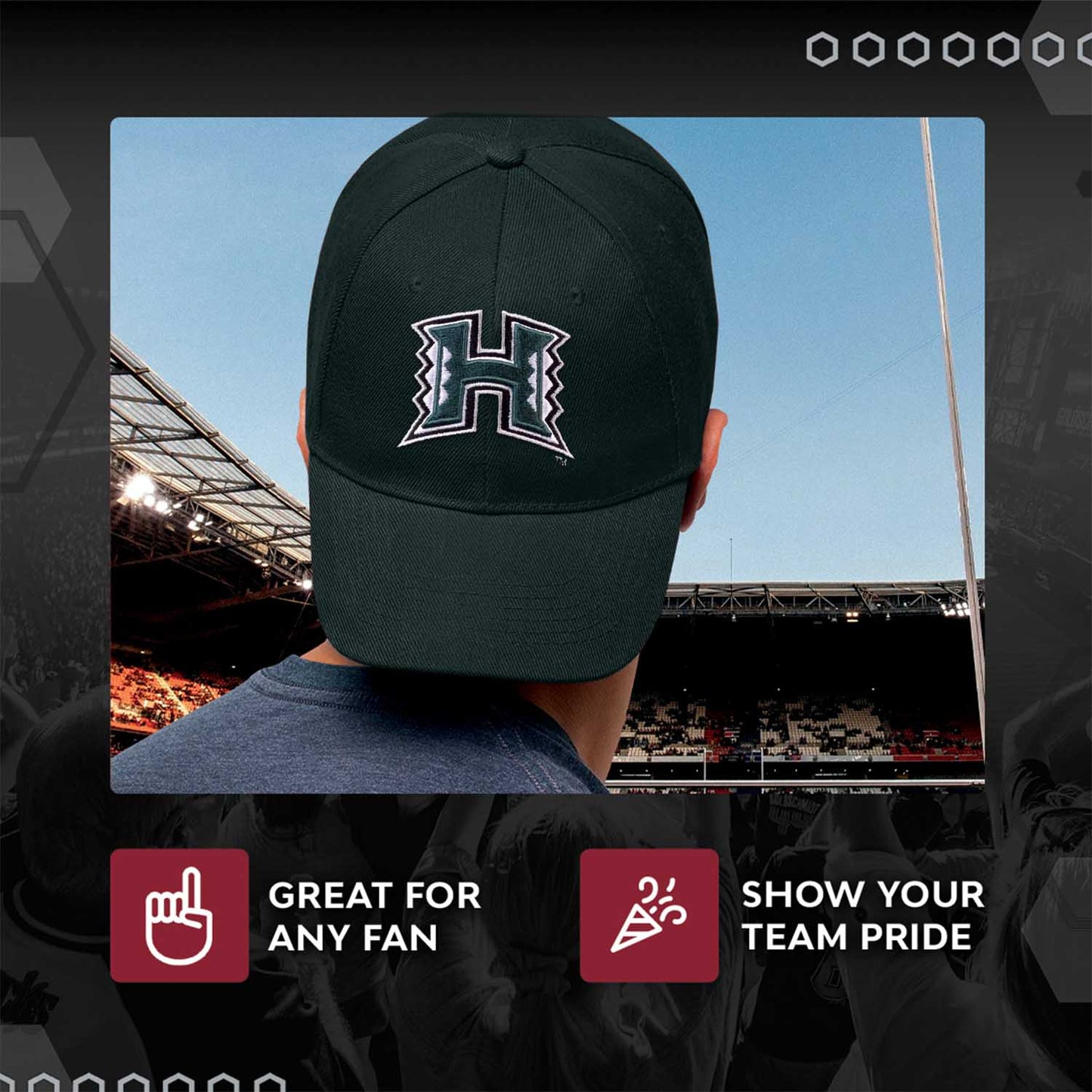 Hawaii Rainbow Warriors NCAA Adult Relaxed Fit Logo Hat - Green