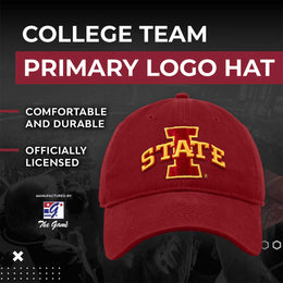 Iowa State Cyclones NCAA Adult Relaxed Fit Logo Hat - Cardinal