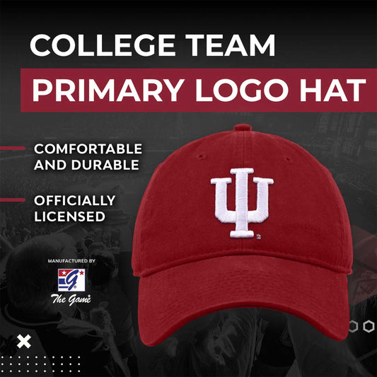 Indiana Hoosiers NCAA Adult Relaxed Fit Logo Hat - Cardinal