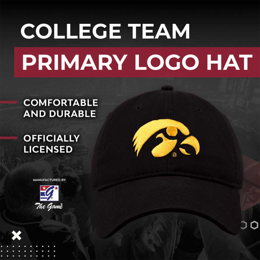 Iowa Hawkeyes NCAA Adult Relaxed Fit Logo Hat - Black