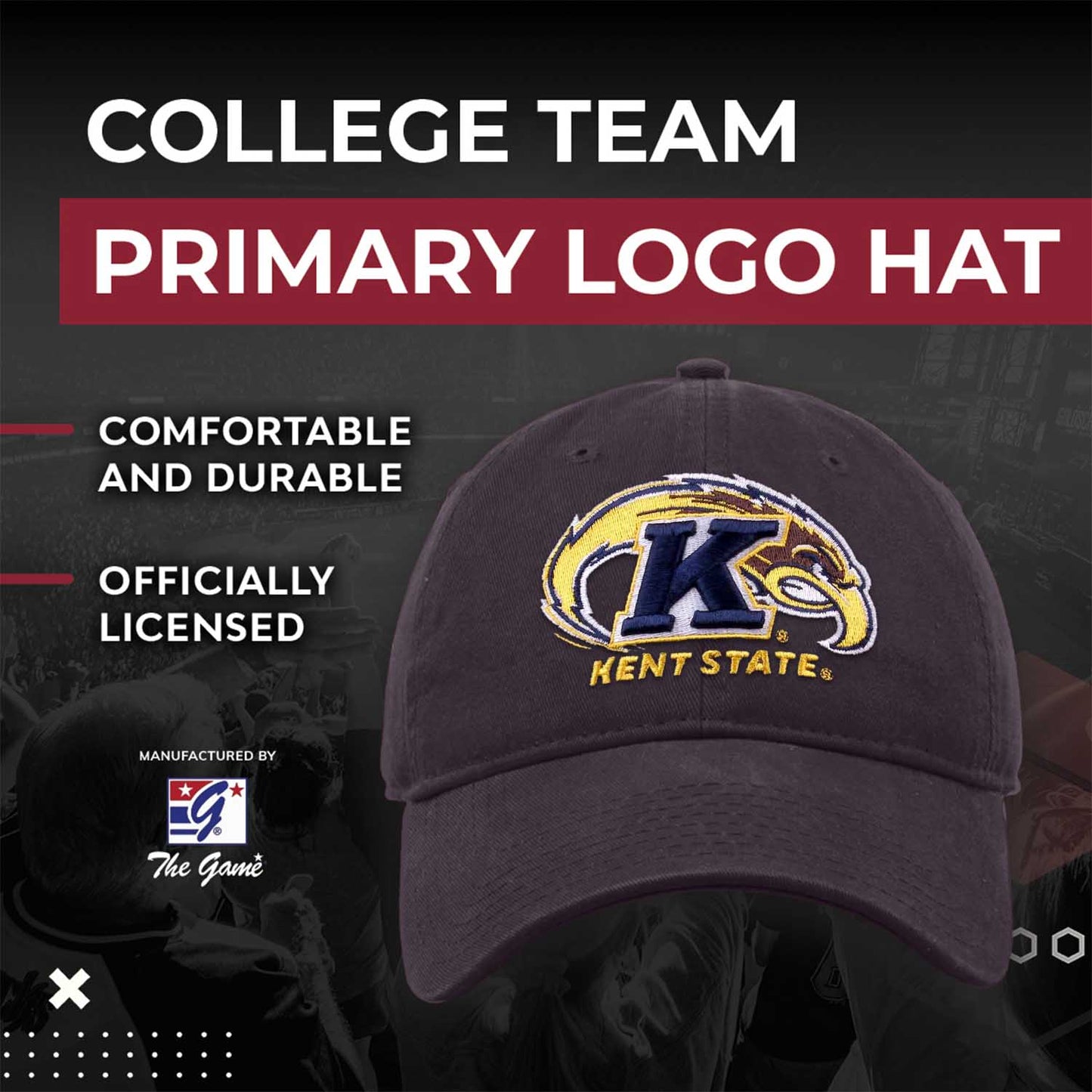 Kent State Golden Flashes NCAA Adult Relaxed Fit Logo Hat - Navy