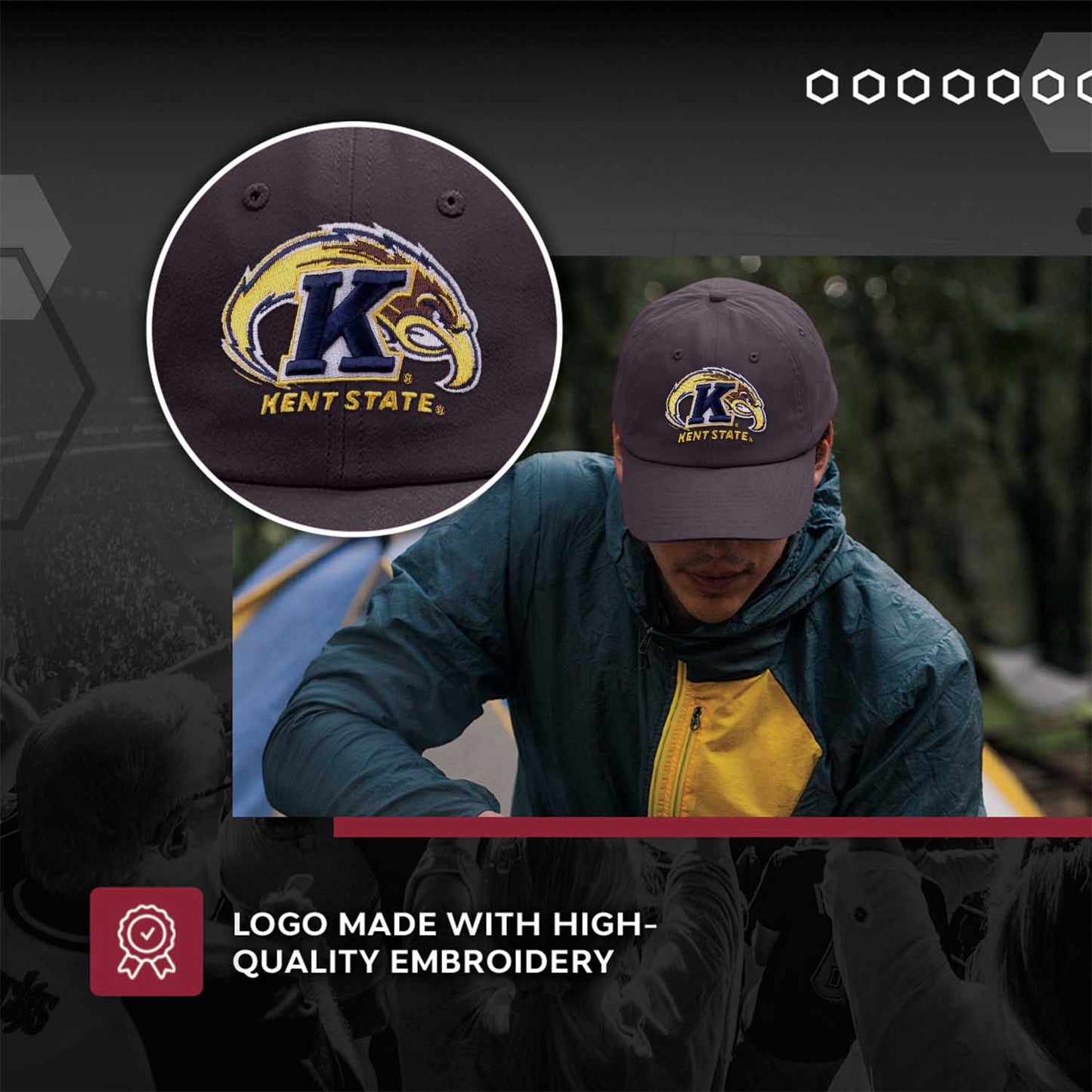 Kent State Golden Flashes NCAA Adult Relaxed Fit Logo Hat - Navy