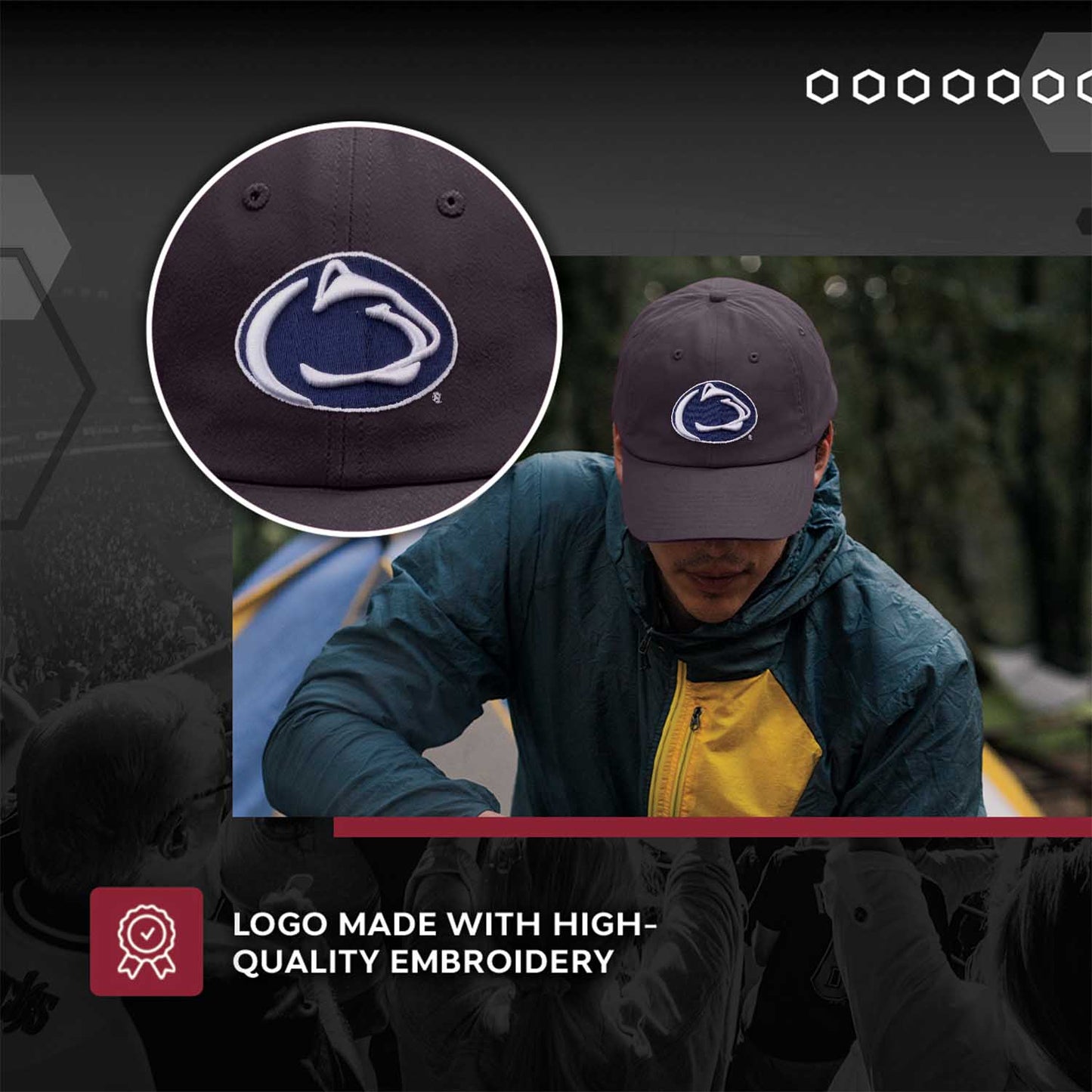 Penn State Nittany Lions NCAA Adult Relaxed Fit Logo Hat - Navy