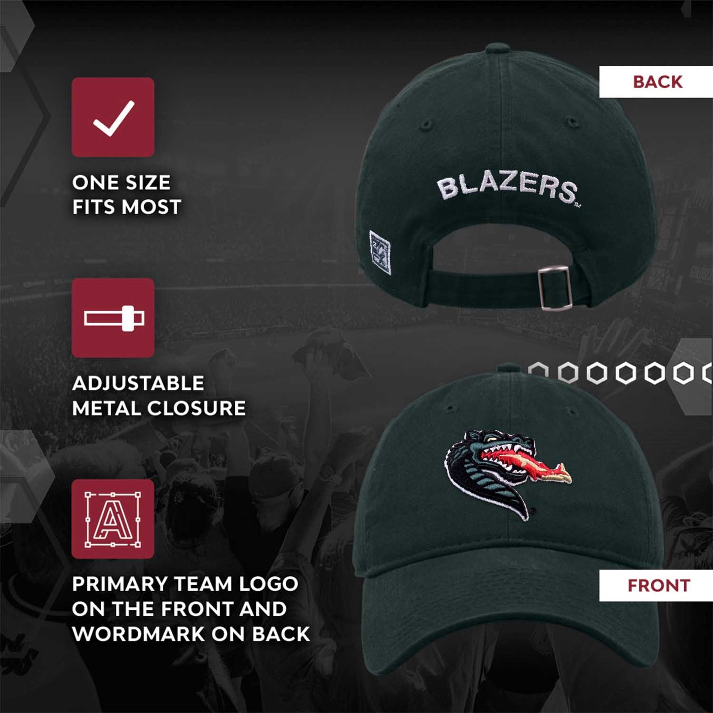 UAB Blazers NCAA Adult Relaxed Fit Logo Hat - Green