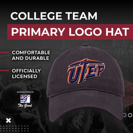 UTEP Miners NCAA Adult Relaxed Fit Logo Hat - Navy