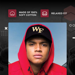 Wake Forest Demon Deacons NCAA Adult Relaxed Fit Logo Hat - Black