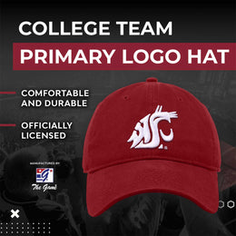 Washington State Cougars NCAA Adult Relaxed Fit Logo Hat - Cardinal