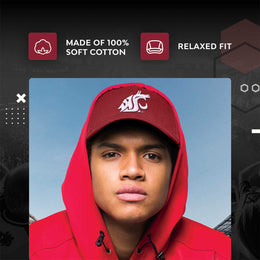 Washington State Cougars NCAA Adult Relaxed Fit Logo Hat - Cardinal