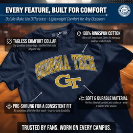 Georgia Tech Yellowjackets NCAA Adult Gameday Cotton T-Shirt - Navy