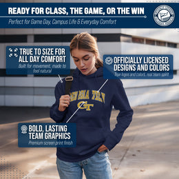 Georgia Tech Yellowjackets Adult Arch & Logo Soft Style Gameday Hooded Sweatshirt - Navy