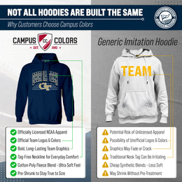 Georgia Tech Yellowjackets NCAA Adult Unisex Overtime Classics Hooded Fleece Sweatshirt - Navy
