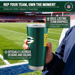 Green Bay Packers NFL 20oz Gameday Stainless Steel Tumbler - Hunter Green