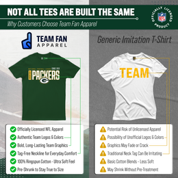Green Bay Packers NFL Adult Modern Endzone Tag-Less T-Shirt - Forest Green
