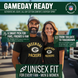 Green Bay Packers NFL Adult Gameday T-Shirt - Black
