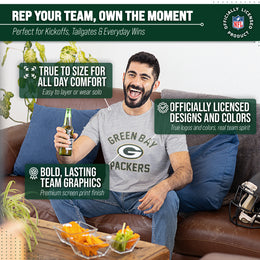 Green Bay Packers NFL Adult Gameday T-Shirt - Gray