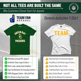 Green Bay Packers NFL Adult Retro Gameday Unisex T-Shirt - Forest Green