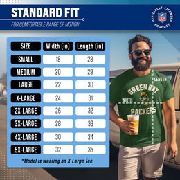 Green Bay Packers NFL Adult Retro Gameday Unisex T-Shirt - Forest Green