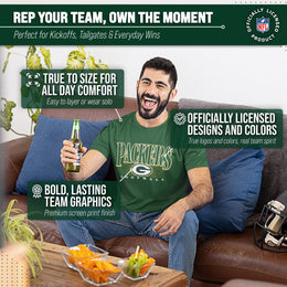 Green Bay Packers NFL Adult Overtime Blueprint Tag-Less T-Shirt - Forest Green