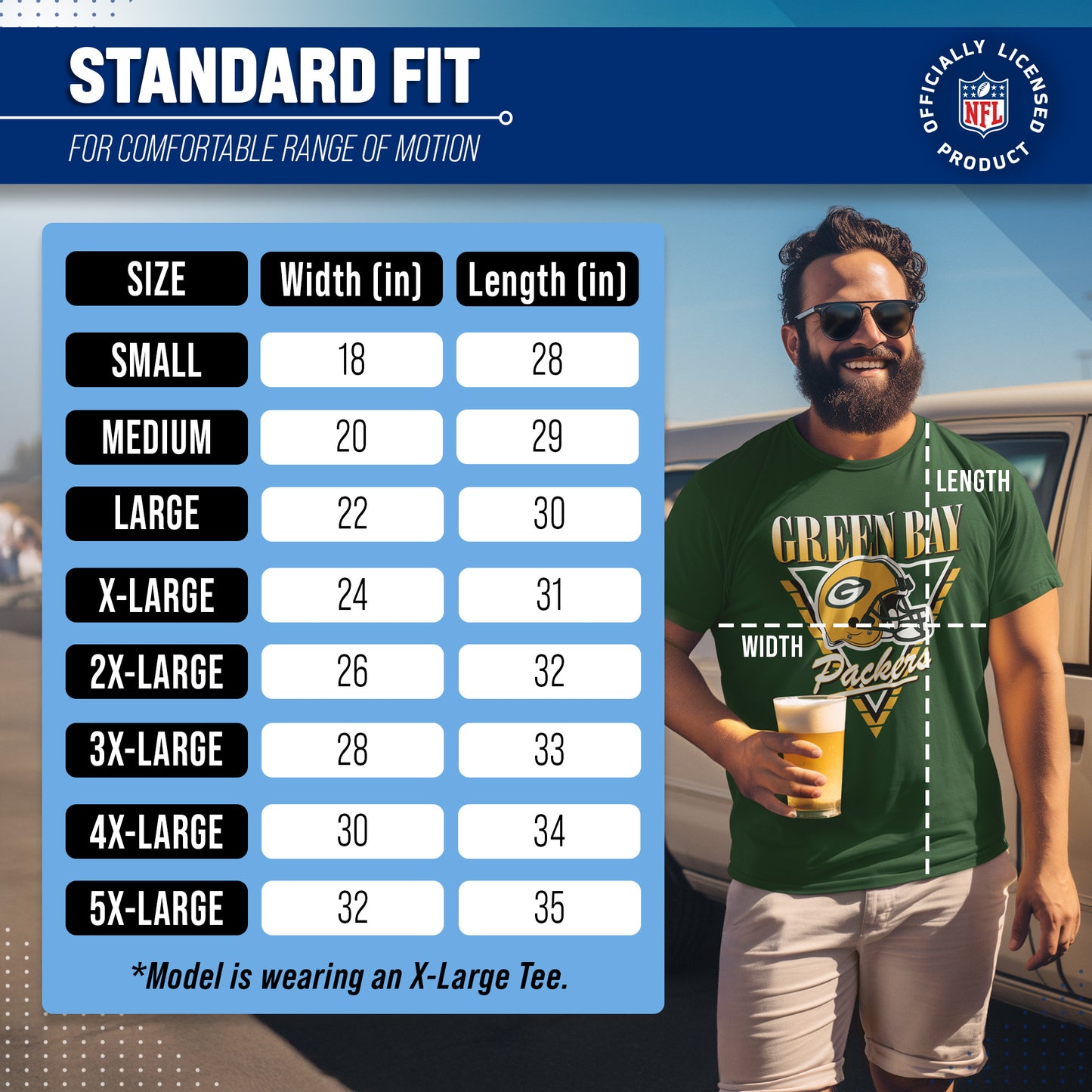 Green Bay Packers NFL Adult Retro Triangle Unisex T-Shirt - Forest Green