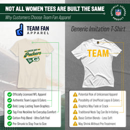 Green Bay Packers NFL Womens Vintage Charm Tag-Less Soft T-Shirt - Birch