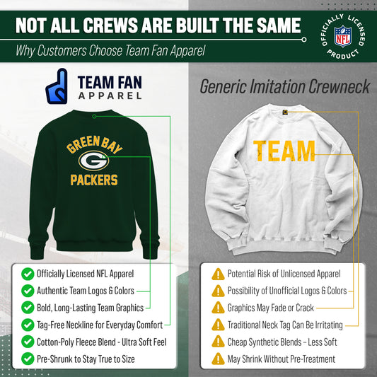 Green Bay Packers NFL Adult Gameday Football Crewneck Sweatshirt - Forest Green