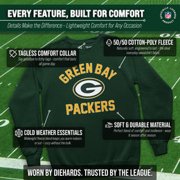 Green Bay Packers NFL Adult Gameday Football Crewneck Sweatshirt - Forest Green