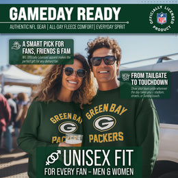 Green Bay Packers NFL Adult Gameday Football Crewneck Sweatshirt - Forest Green