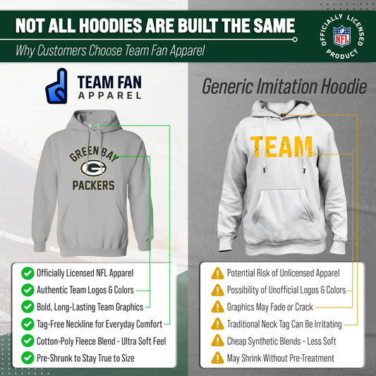 Green Bay Packers NFL Adult Gameday Hooded Sweatshirt - Gray
