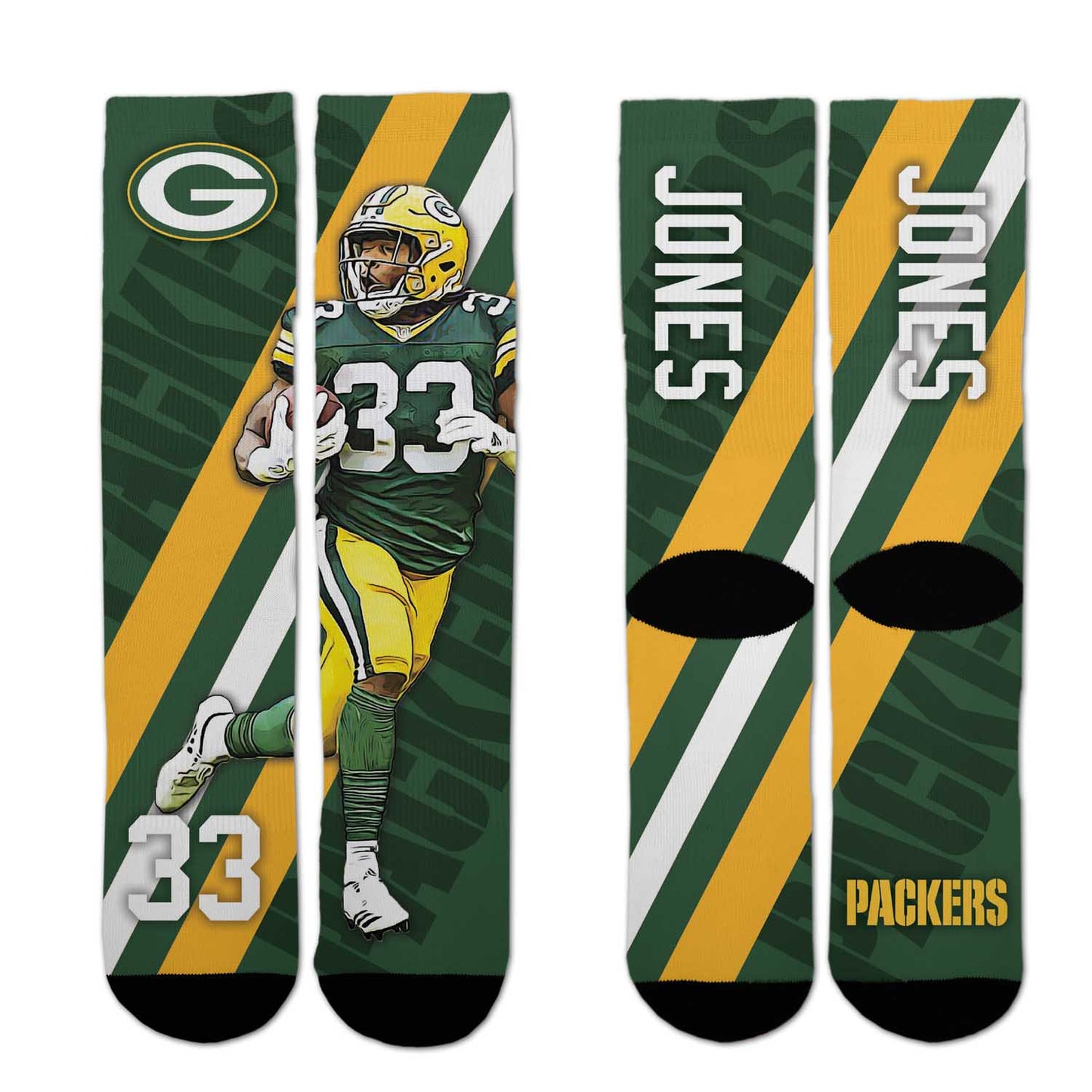 Green Bay Packers NFL Adult Player Stripe Sock - Green