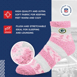 Green Bay Packers NFL Cozy Soft Slipper Socks - Pink