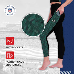 Green Bay Packers NFL High Waisted Leggings for Women - Black