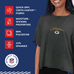 Green Bay Packers NFL Women's Crop Top - Black