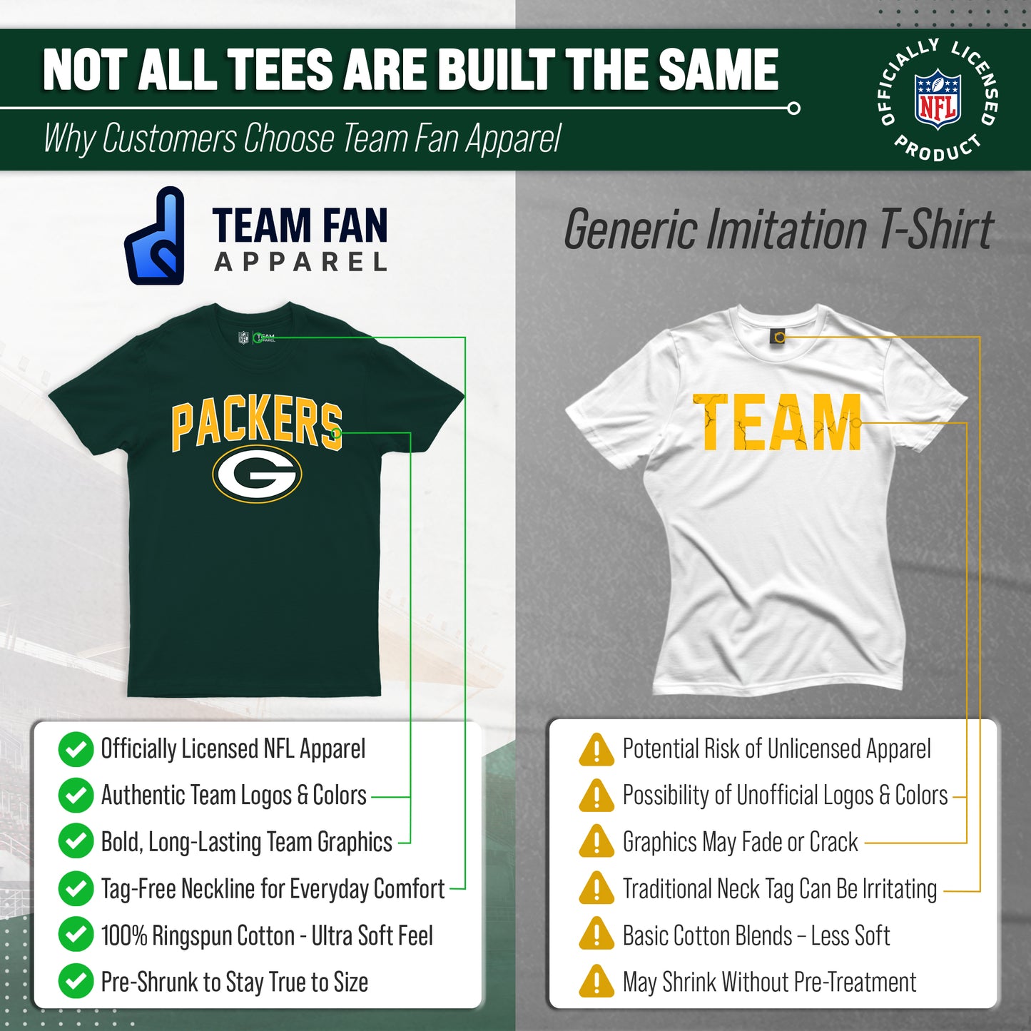 Green Bay Packers NFL Home Team Tee - Forest Green