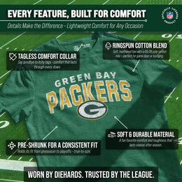 Green Bay Packers NFL Starting Fresh Short Sleeve Heather T-Shirt - Green