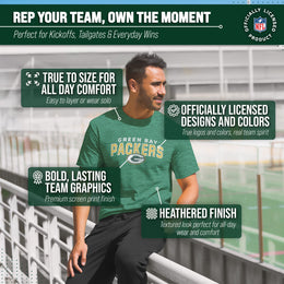 Green Bay Packers NFL Starting Fresh Short Sleeve Heather T-Shirt - Green