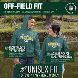 Green Bay Packers NFL Adult Unisex Starting Fresh Ultra Soft Fleece Hooded Sweatshirt - Green