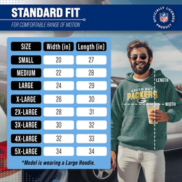 Green Bay Packers NFL Adult Unisex Starting Fresh Ultra Soft Fleece Hooded Sweatshirt - Green