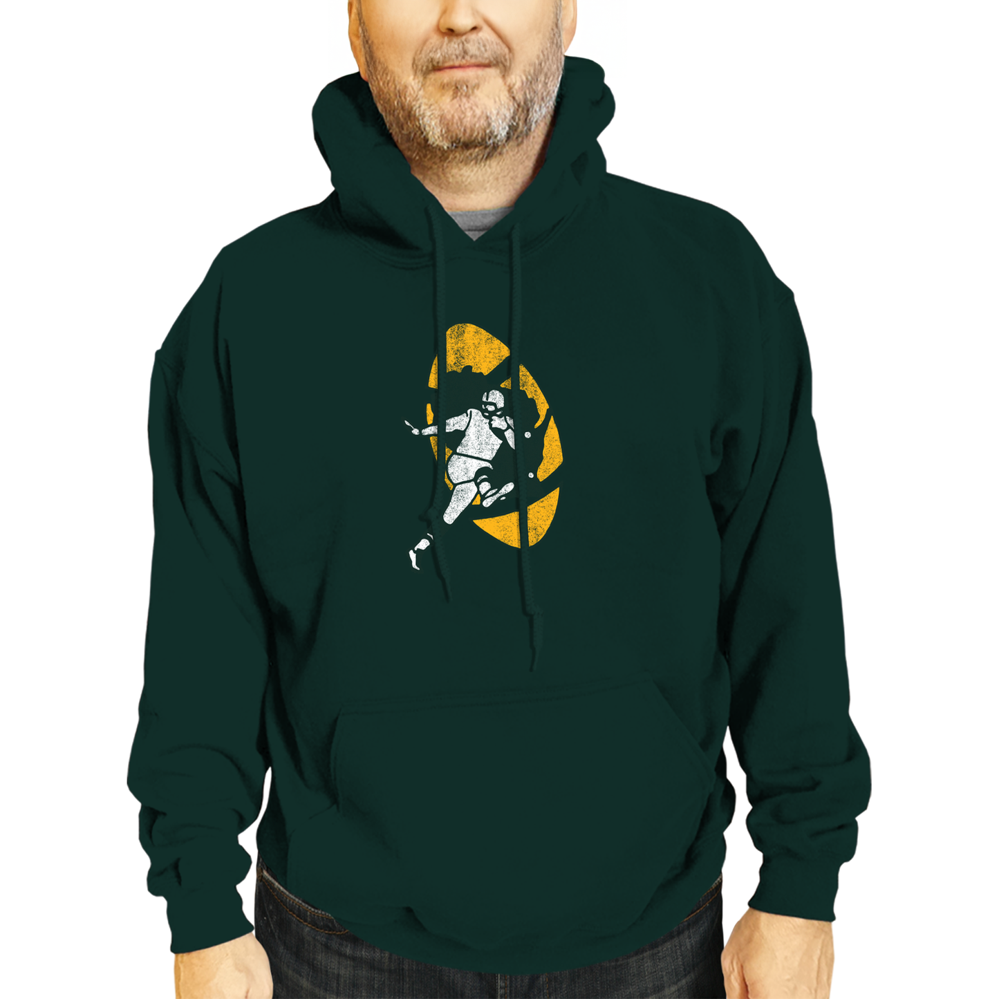 Green Bay Packers NFL Adult Unisex Modern Throwback Ultra Soft Fleece Hooded Sweatshirt - Forest Green