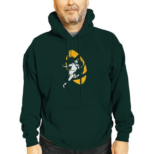Green Bay Packers NFL Adult Unisex Modern Throwback Ultra Soft Fleece Hooded Sweatshirt - Forest Green