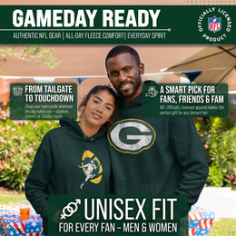 Green Bay Packers NFL Adult Unisex Modern Throwback Ultra Soft Fleece Hooded Sweatshirt - Green