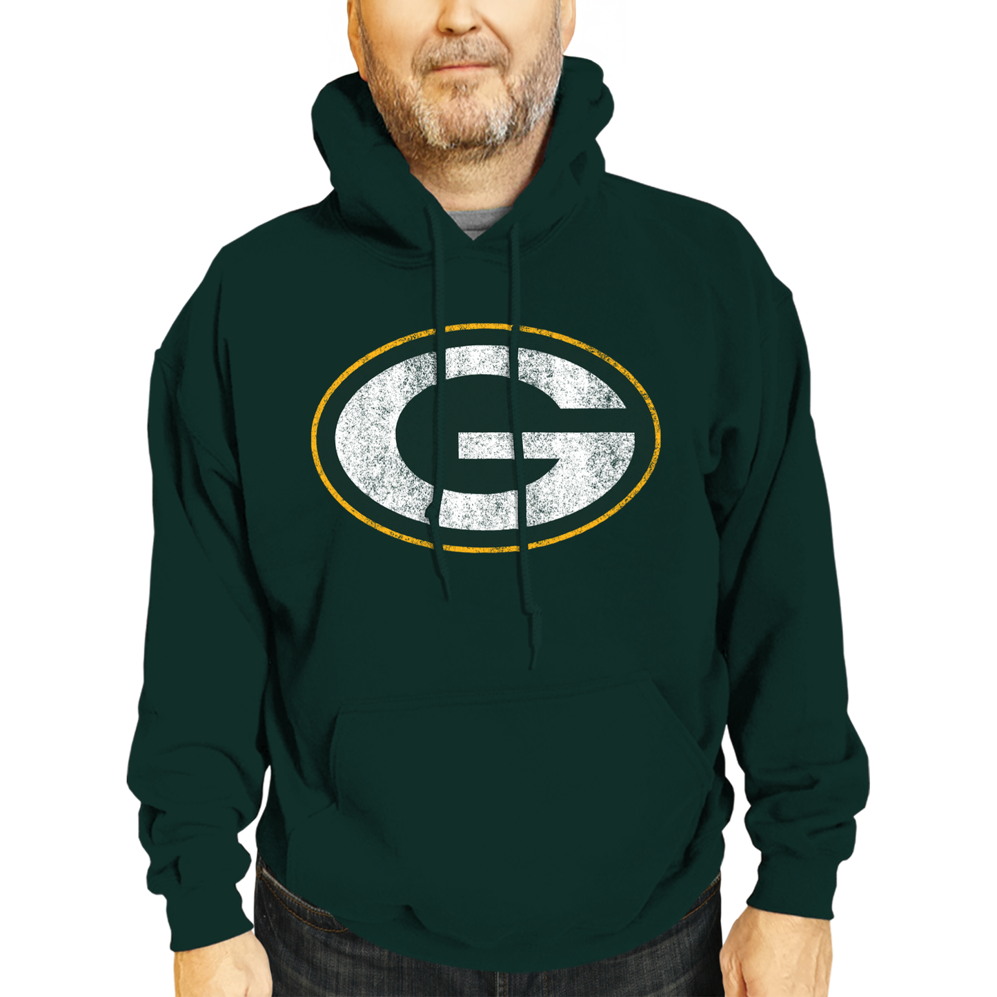 Green Bay Packers NFL Adult Unisex Modern Throwback Ultra Soft Fleece Hooded Sweatshirt - Green
