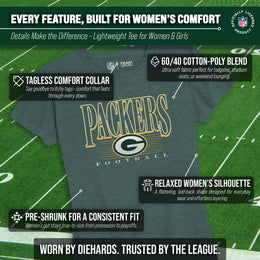 Green Bay Packers NFL Womens Overtime Blueprint Tag-Less T-Shirt - Green