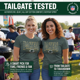 Green Bay Packers NFL Womens Overtime Blueprint Tag-Less T-Shirt - Green